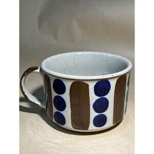 Studio Art Pottery Otagiri Soup Coffee Mug Planter Large Wide Hand Painted Japan